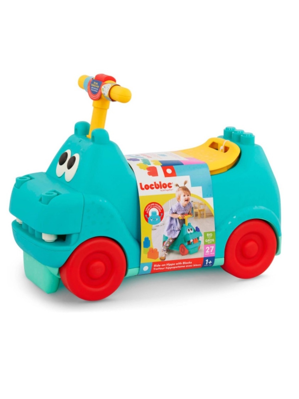 Batatt Ride-On Hippo with Blocks